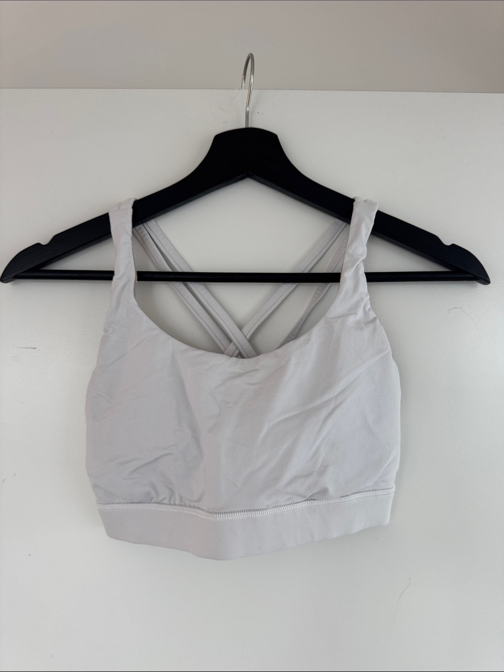 lululemon athletica White Cross-Back Sports Bra